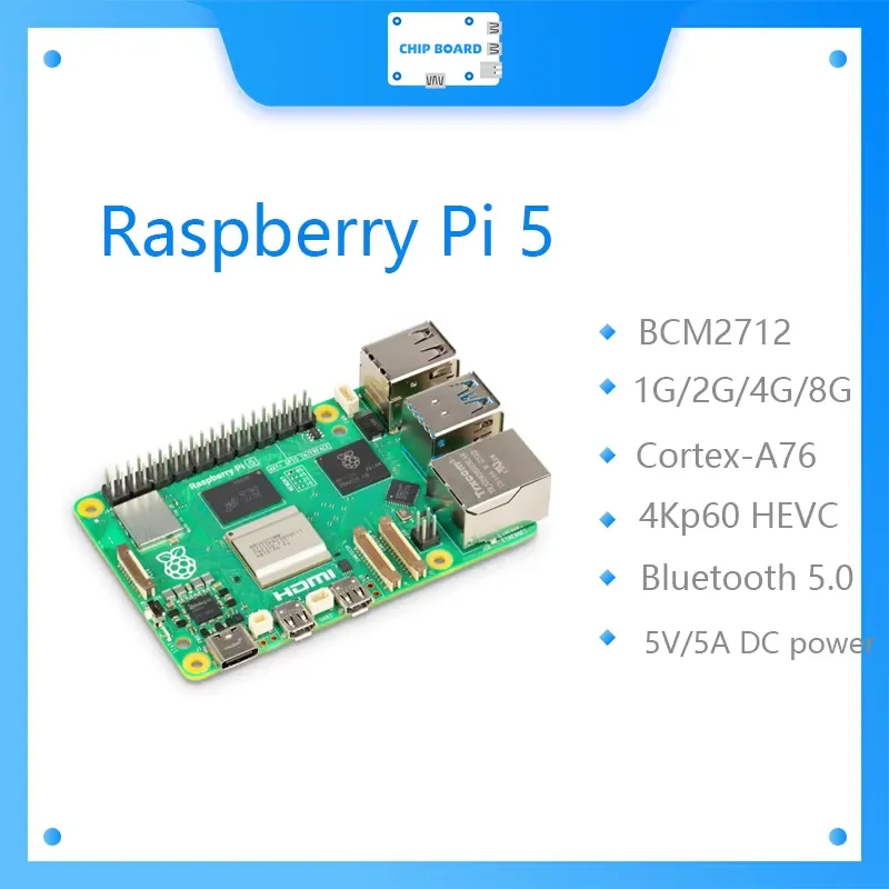 Raspberry Pi 5 8Gb Board - สำหรับบอร์ด Raspberry Pi 5 Cortex-A76 Linux