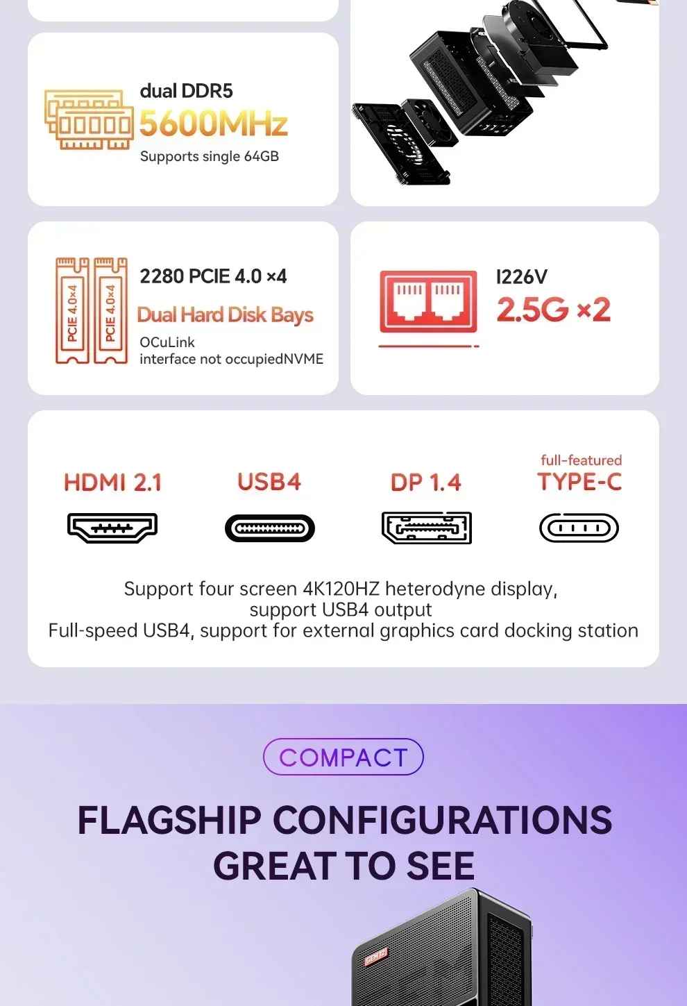 Aoostar GEM12 AMD Ryzen 7 8845 - Amd Ryzen 7 7840Hs Mini Pc บทวิจารณ์และราคา