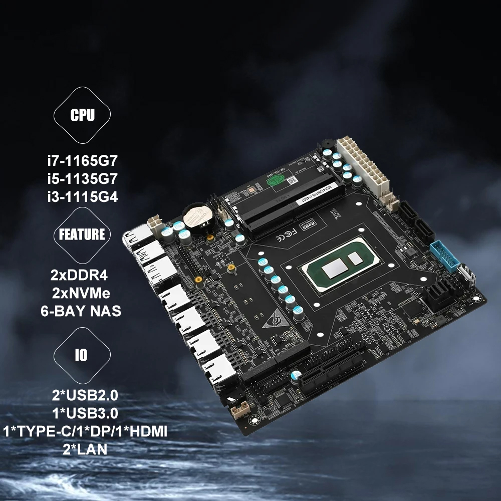 Nas เมนบอร์ด ITX ชุดออนบอร์ด 1 - Nas Motherboard 8 Sata Mini Itx บทวิจารณ์และราคา