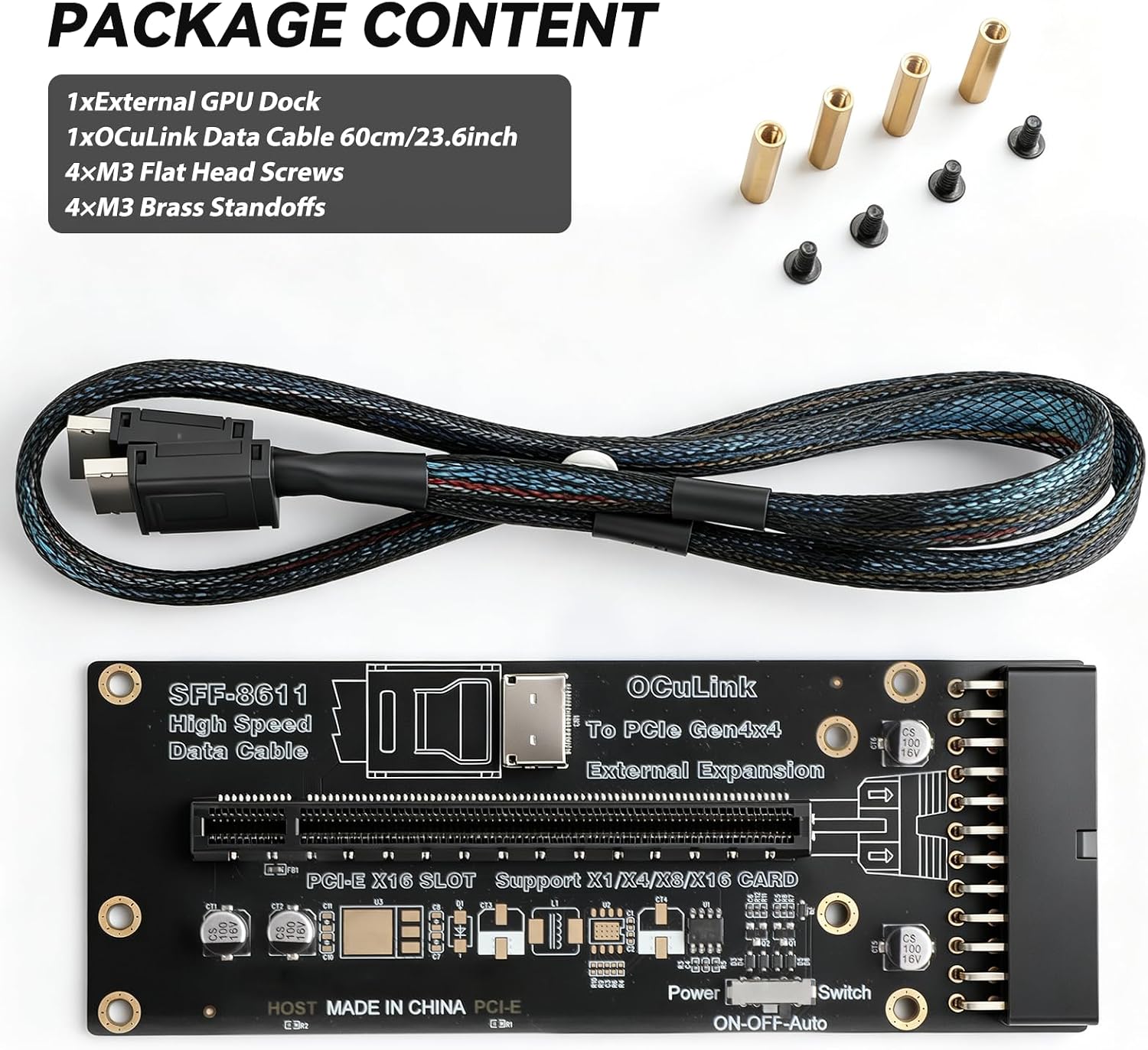 OCuLink PCIe 4.0 X4 64Gbps SFF - Oculink Egpu Mini Pc บทวิจารณ์และราคา
